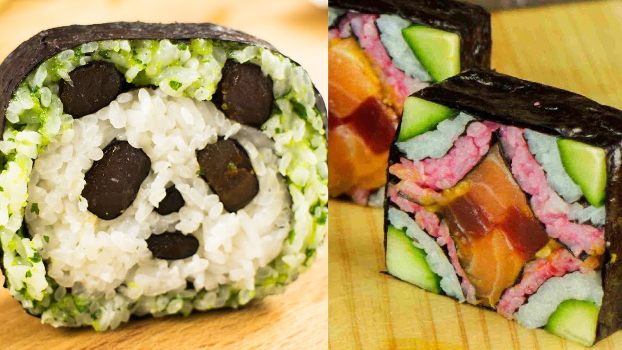 Japanese Cooking Channels panda mosaic sushi