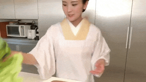 Japanese Cooking Channels kimono mum gif