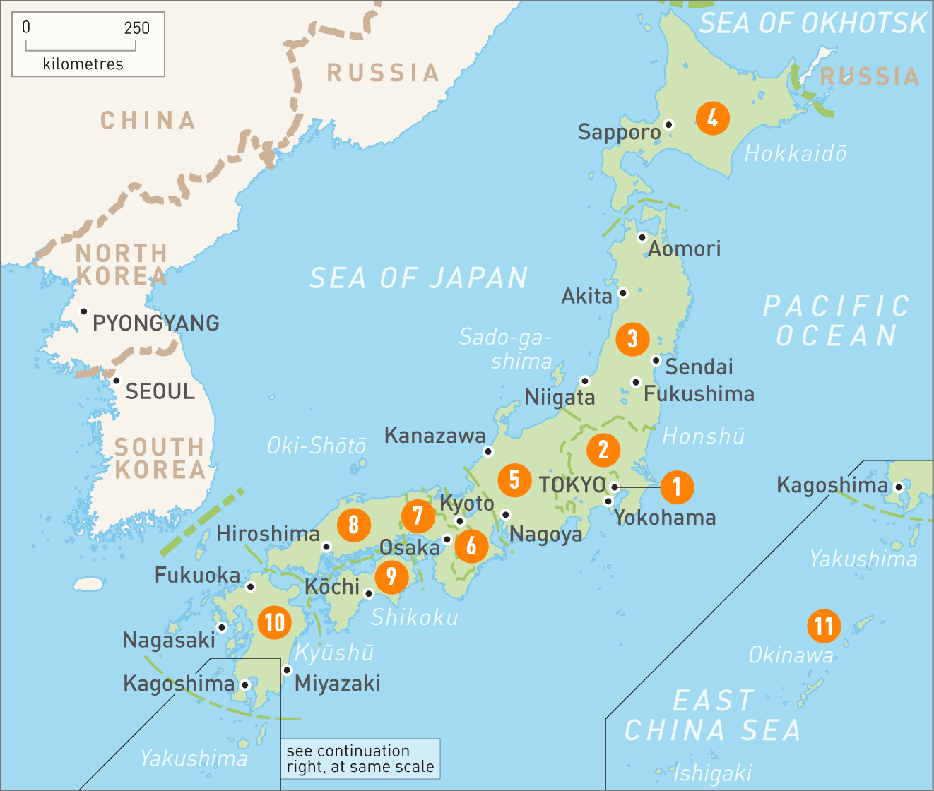 Japan map