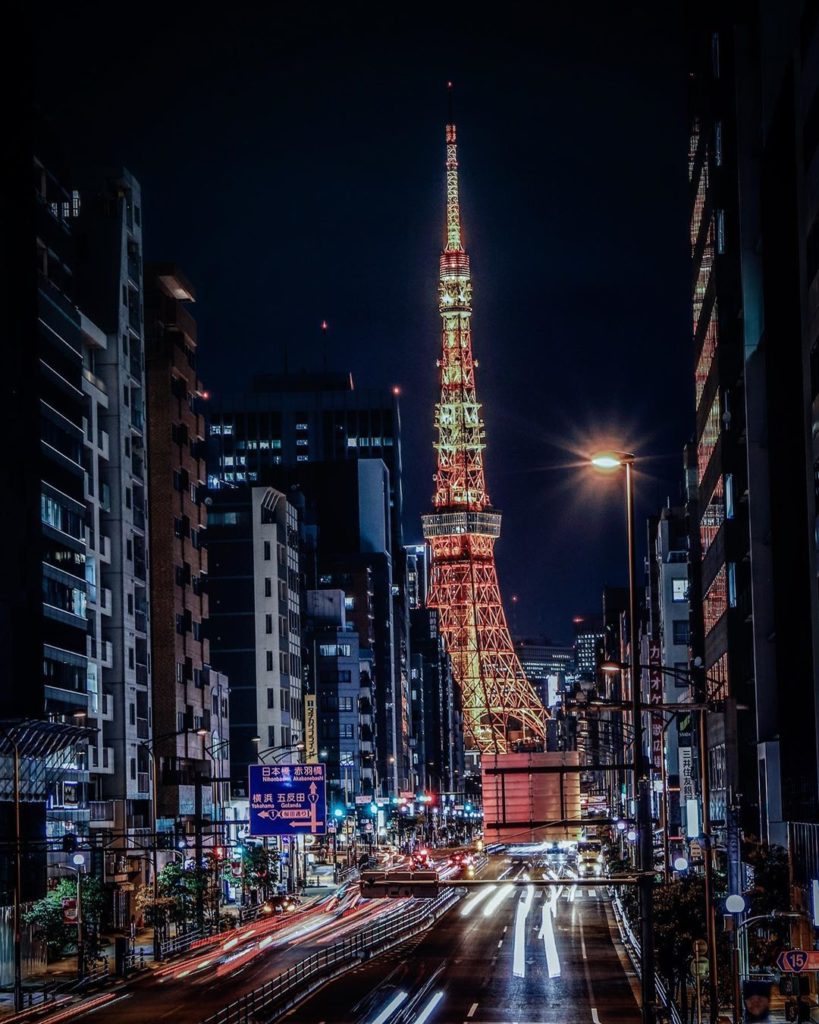 Japan Then And Now - tokyo tower nightview