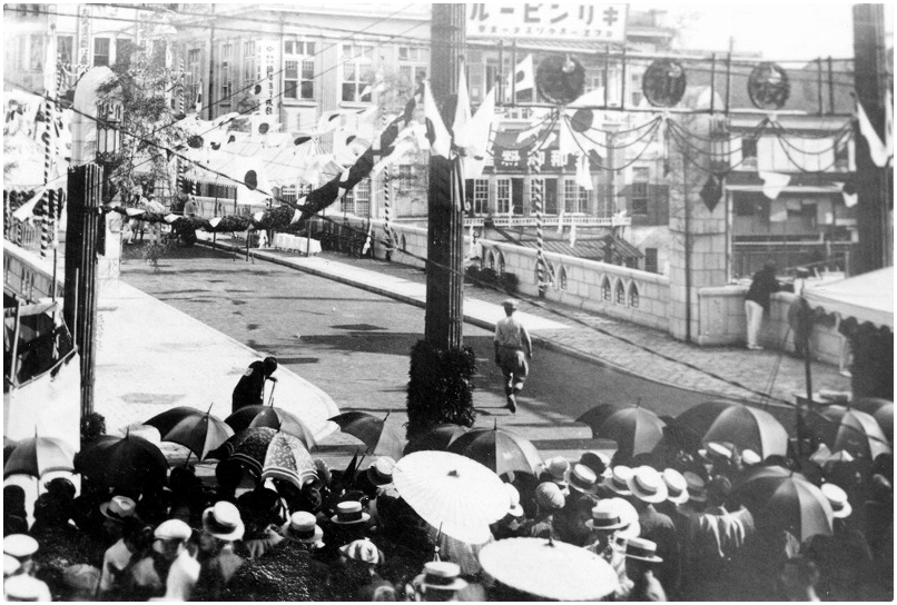 Japan Then And Now - opening of the new ebisu bridge