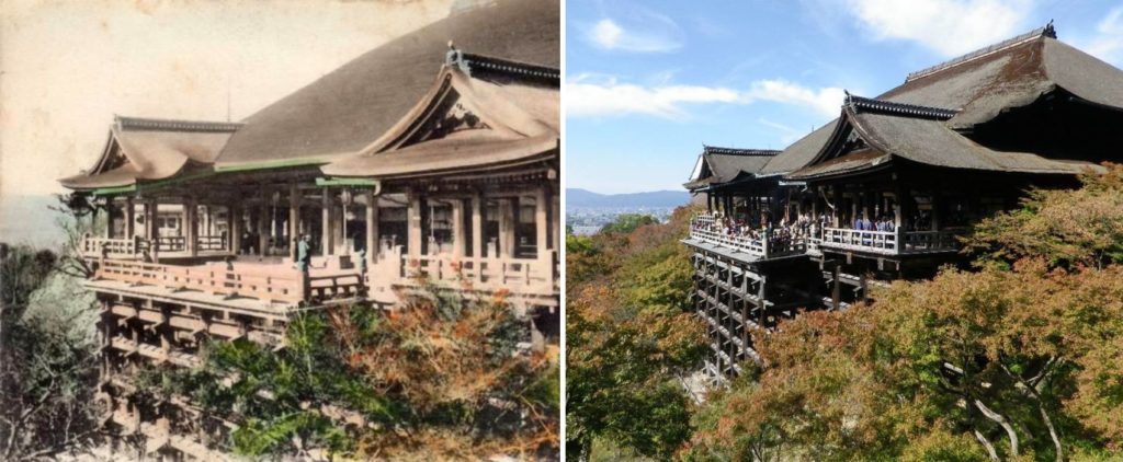 Japan Then And Now - kiyomizudera then and now