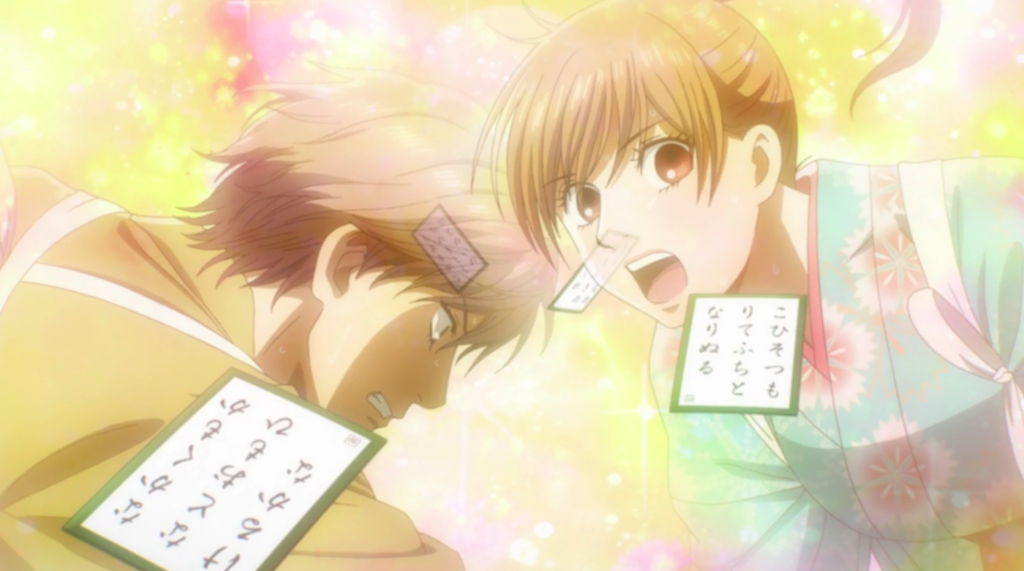 Sports anime besides Haikyuu!! - Taichi and Chihaya competing for a card