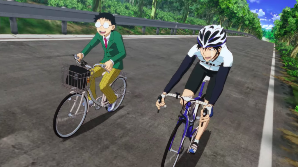 Sports anime besides Haikyuu!! - screenshot from Yowamushi Pedal episode 1