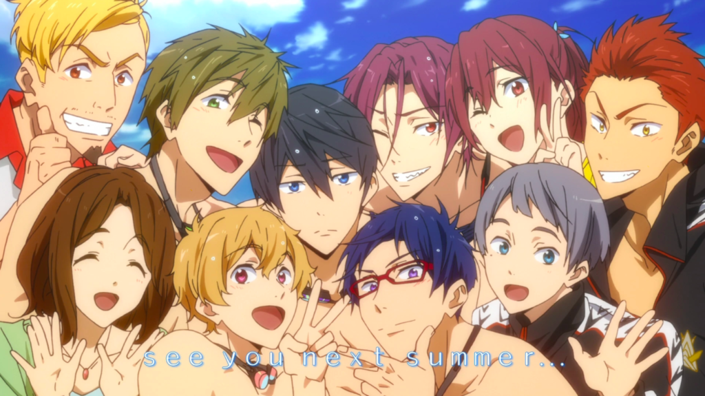Sports anime besides Haikyuu!! - group shot of Free! characters