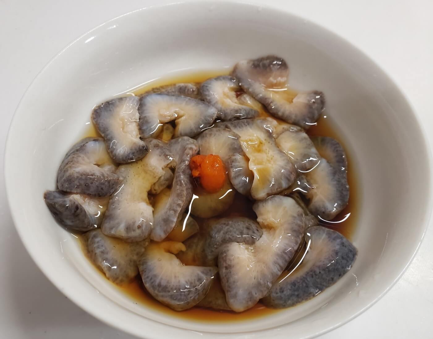 Weirdest Japanese Food 18 - sea cucumber with vinegar