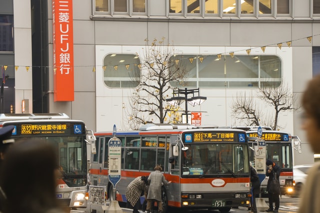 Japanese hospitality - buses in Japan