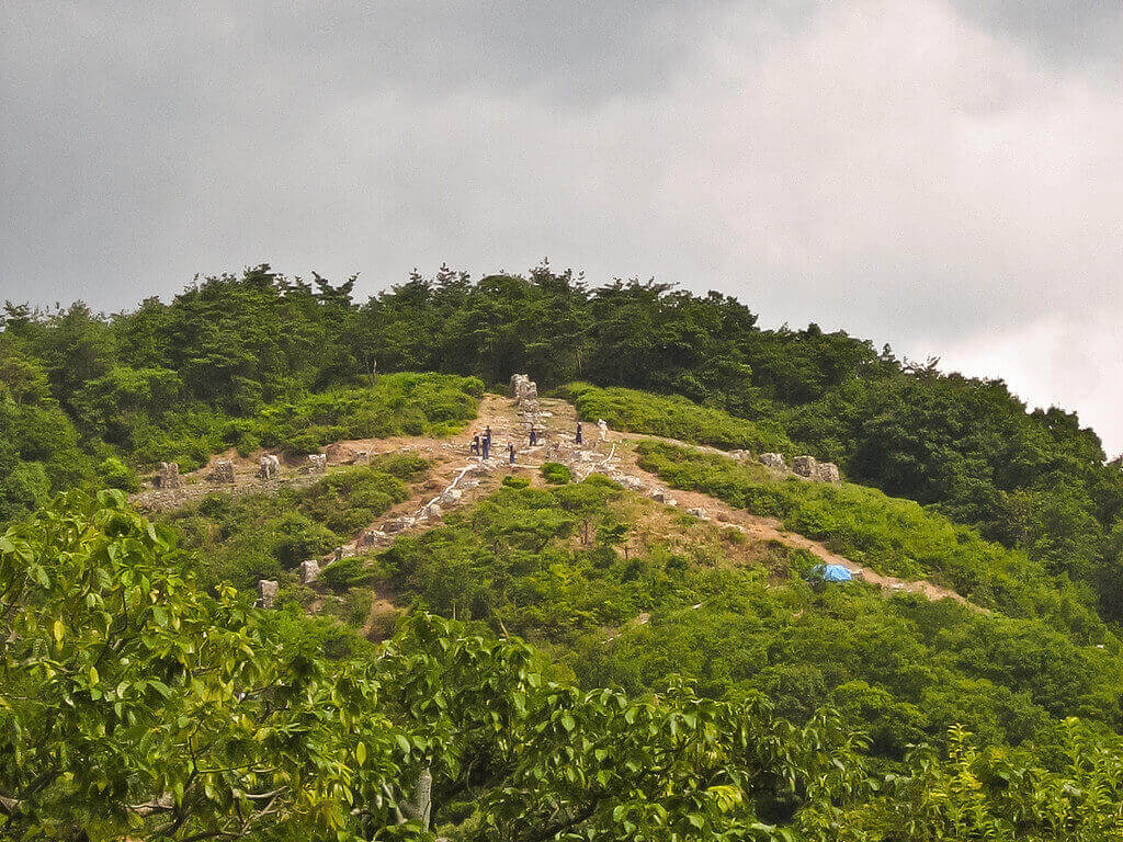 Mountains in Japan - character dai on mount daimonji