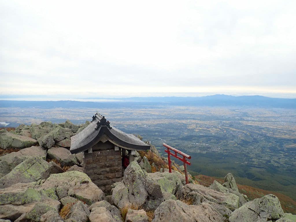Mountains in Japan - Iwakisan Shrine at the top of Mount Iwaki 