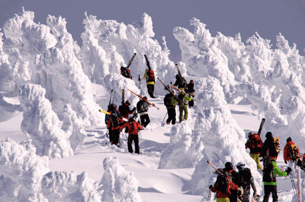 Mountains in Japan - snow monsters on mount hakkoda