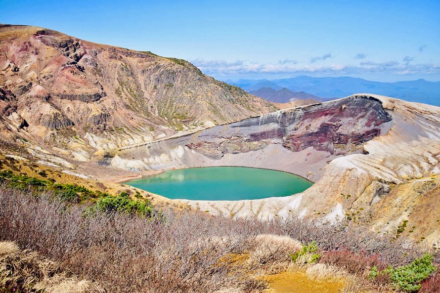 Mountains in Japan - Okama Crater near the summit of Mount Zaō