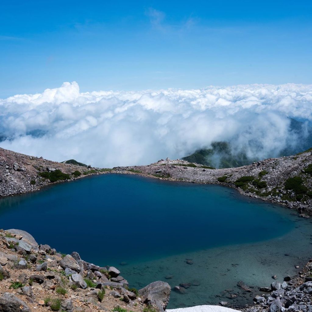 Mountains in Japan - Midoriga-ike Pond on mount haku