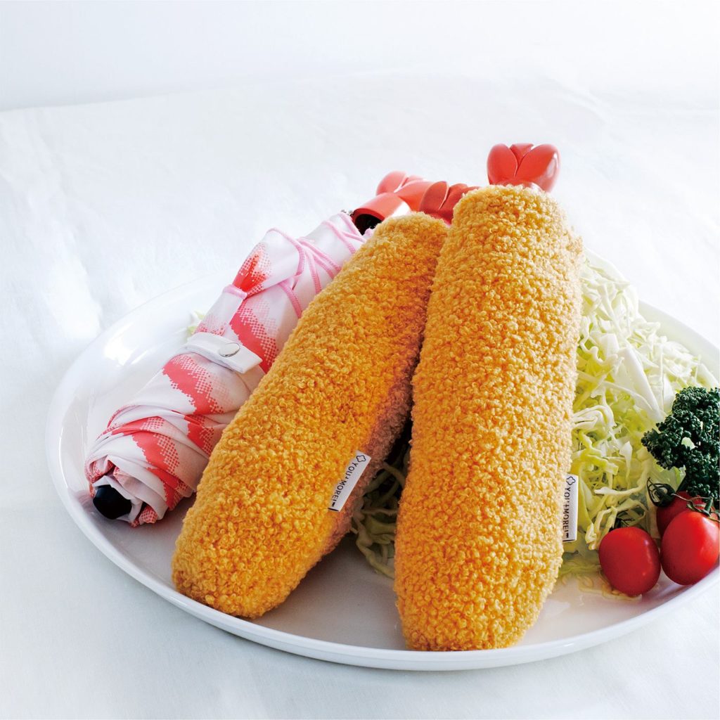 Felissimo’s karaage cushions - ebi fry umbrella