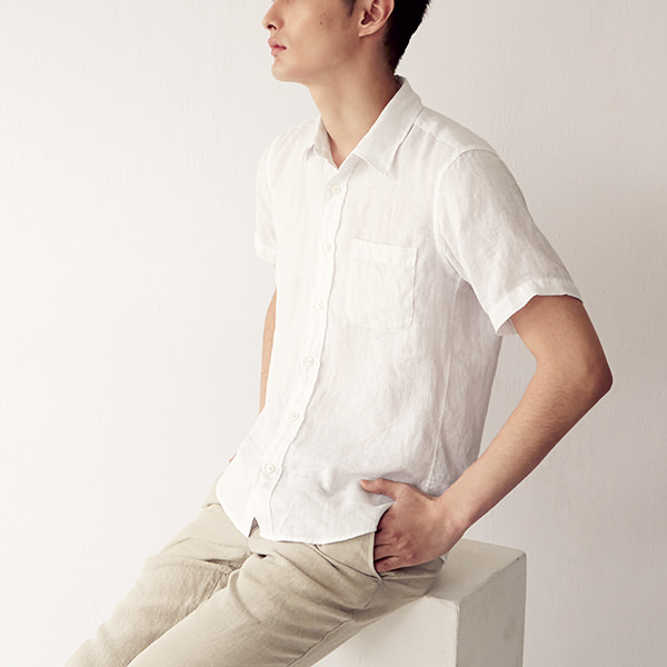 Japanese clothing - white linen shirt