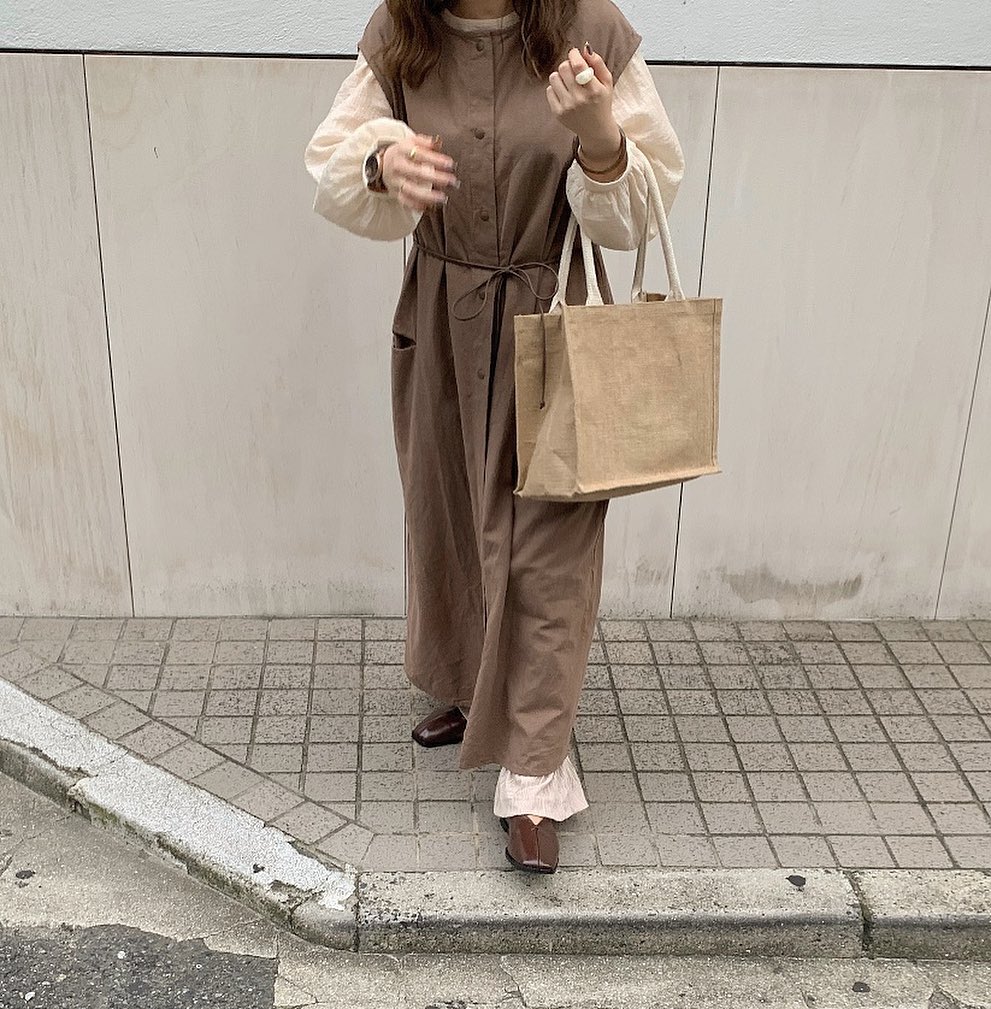 Japanese clothing - dress and chiffon top