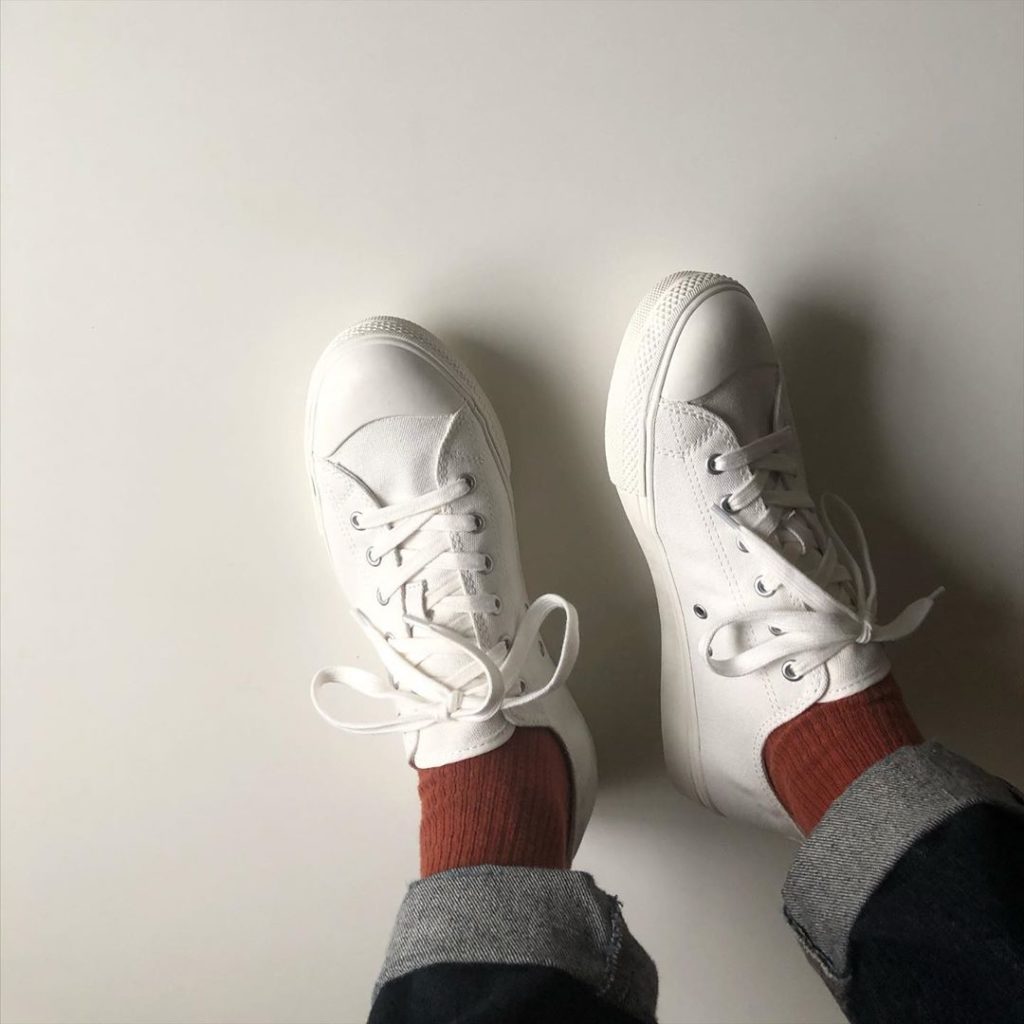 Japanese clothing - white sneakers