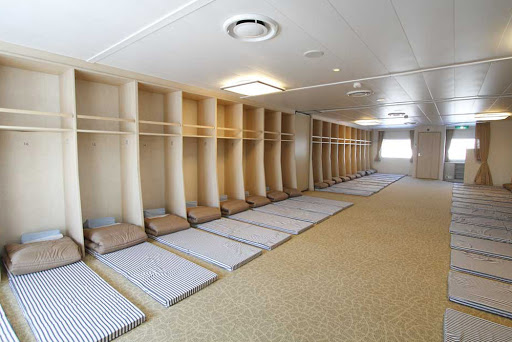 Transportation in Japan - second class cabins on ferry