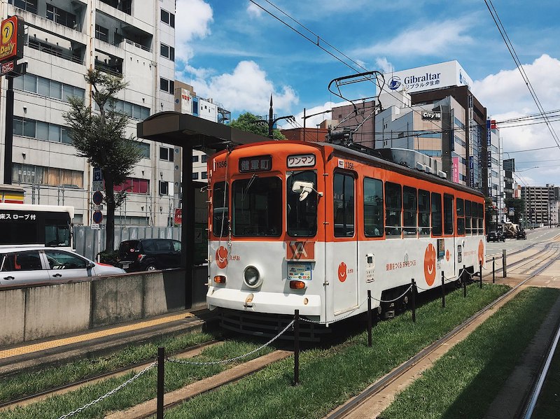 Transportation in Japan - tram in kumamoto
