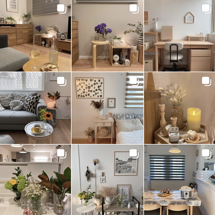 japanese home decor - instagram grid