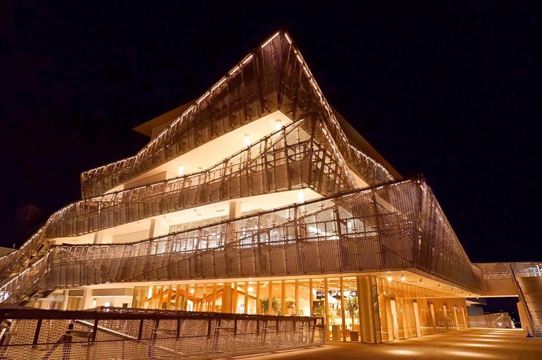 kadokawa culture museum bookshelf theatre - Japan Pavilion at night