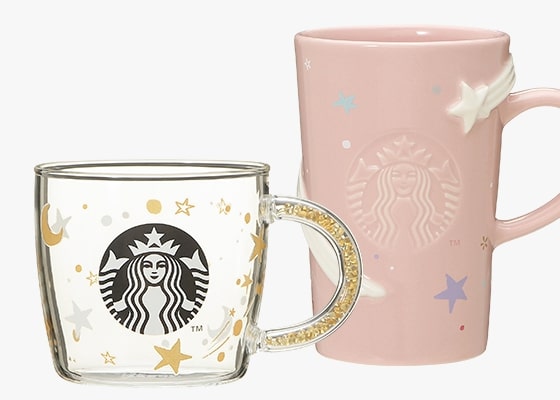 starbucks japan pastel christmas 2020 - shimmery mugs