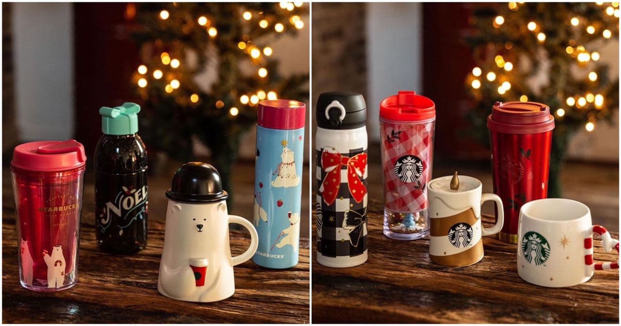 starbucks japan pastel christmas 2020 - first collection items