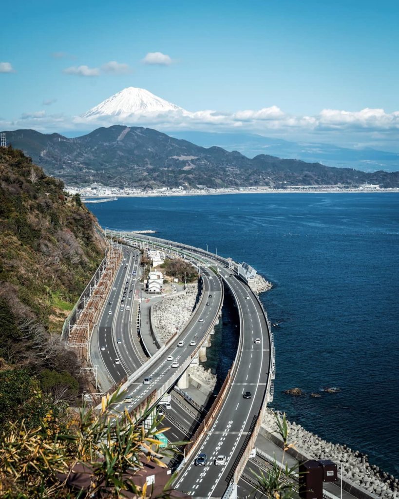Mount Fuji covered with clouds - satta pass observation deck