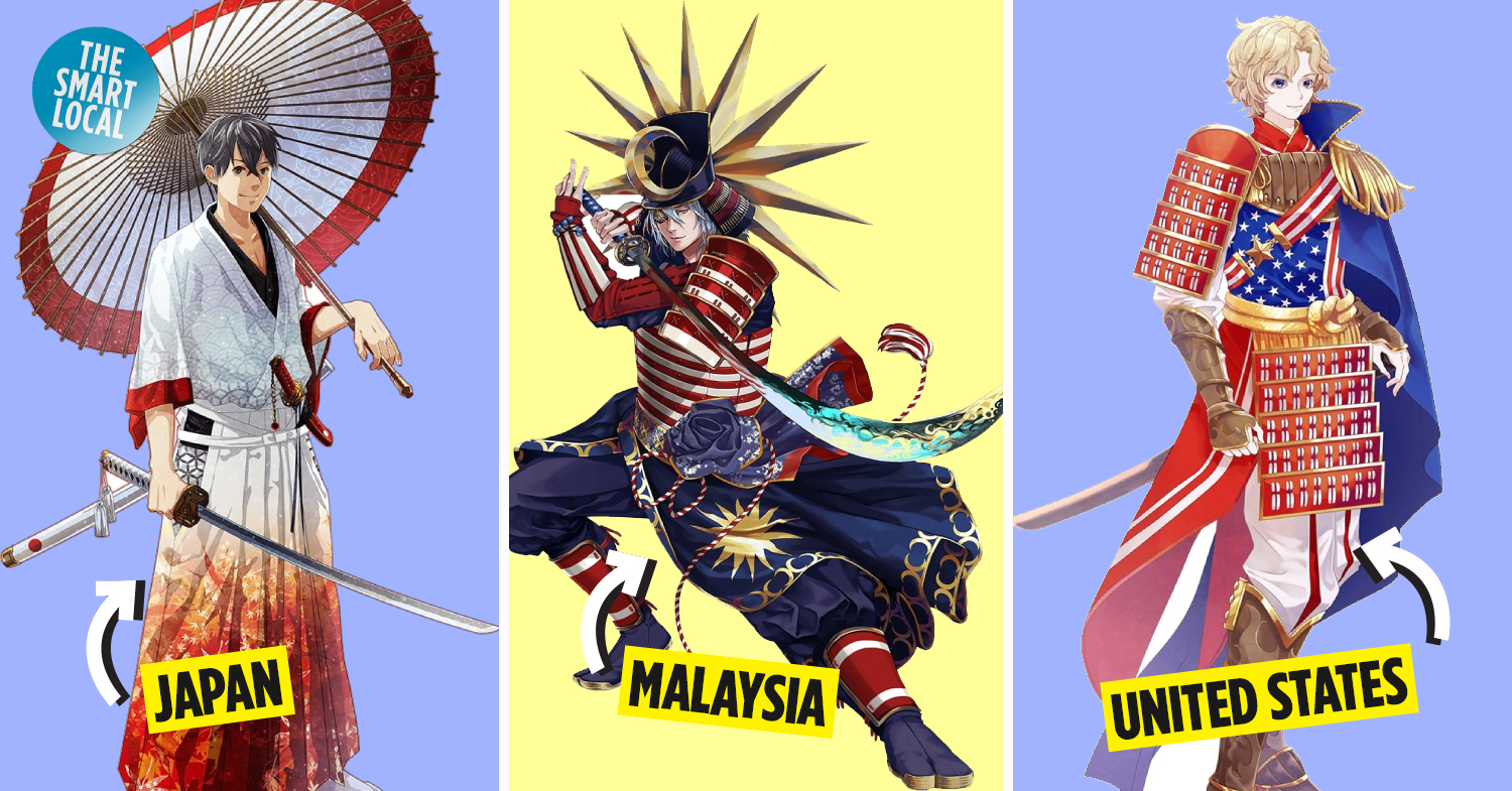Tokyo Olympics Japanese artists reimagine countries as anime samurai  BBC  News