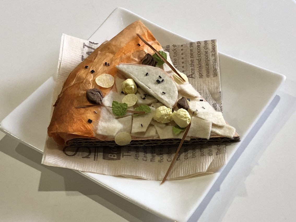 japanese papercraft food models - pizza food model