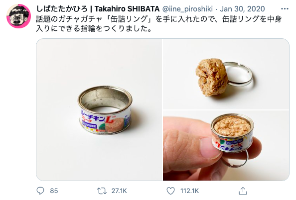 Canned food rings - twitter screenshot