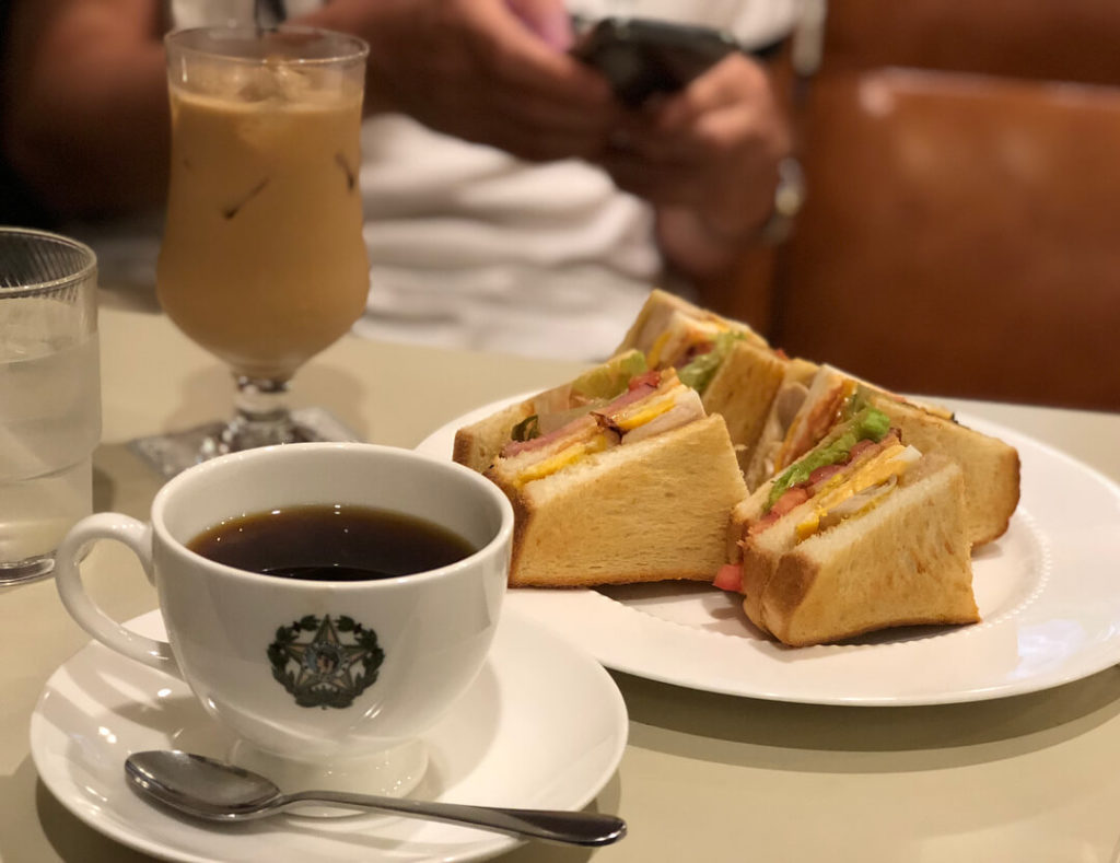 Oldest restaurants in Japan - cafe paulista coffee and sandwich