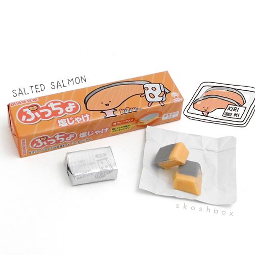 Weird Japanese candy - salted salmon candy