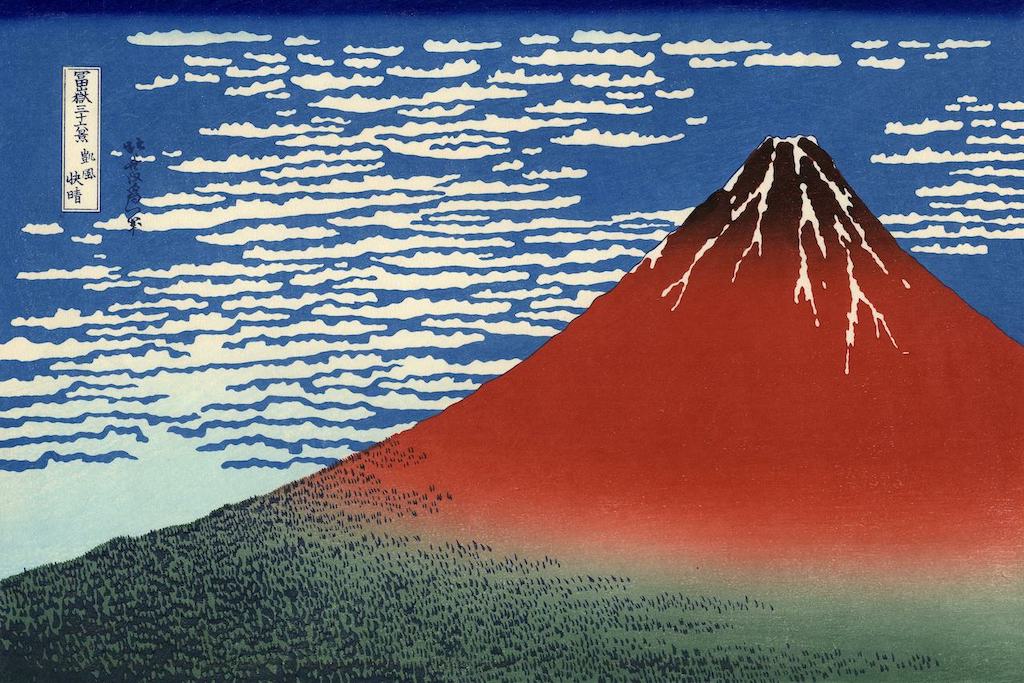 Felissimo Hokusai coloured pencils - fine wind clear morning