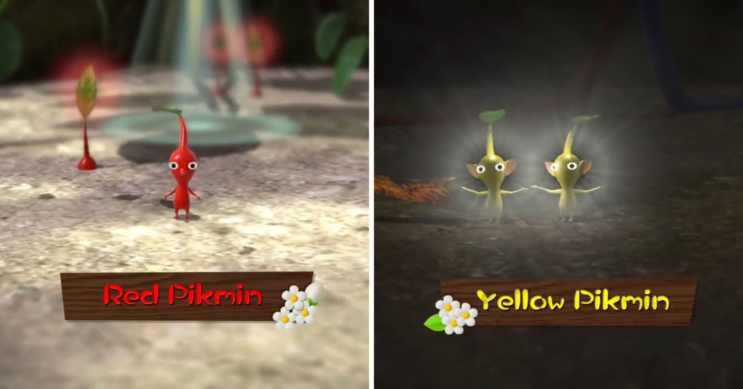 Red Pikmin and Yellow Pikmin