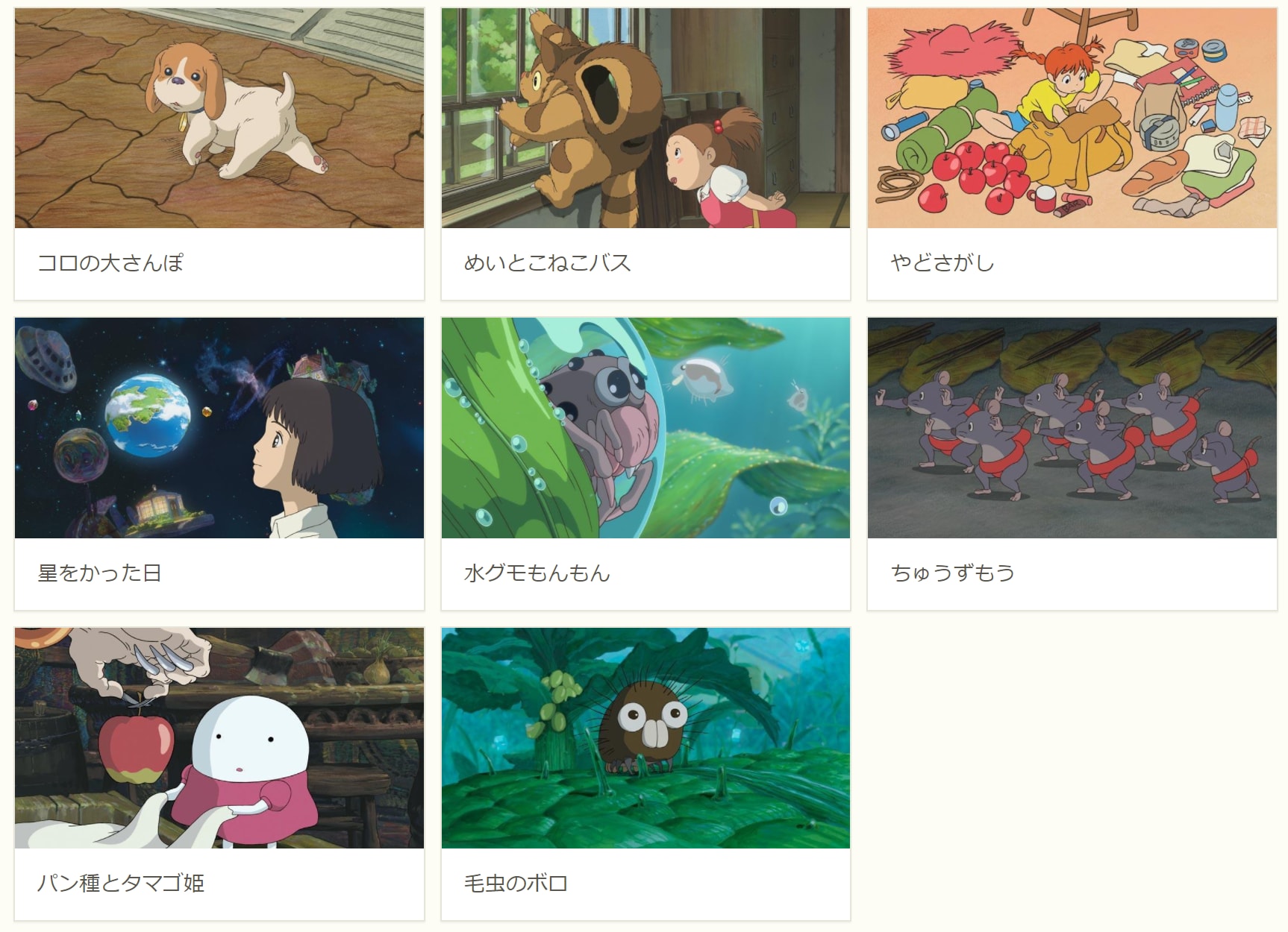 Ghibli Museum - featured short films