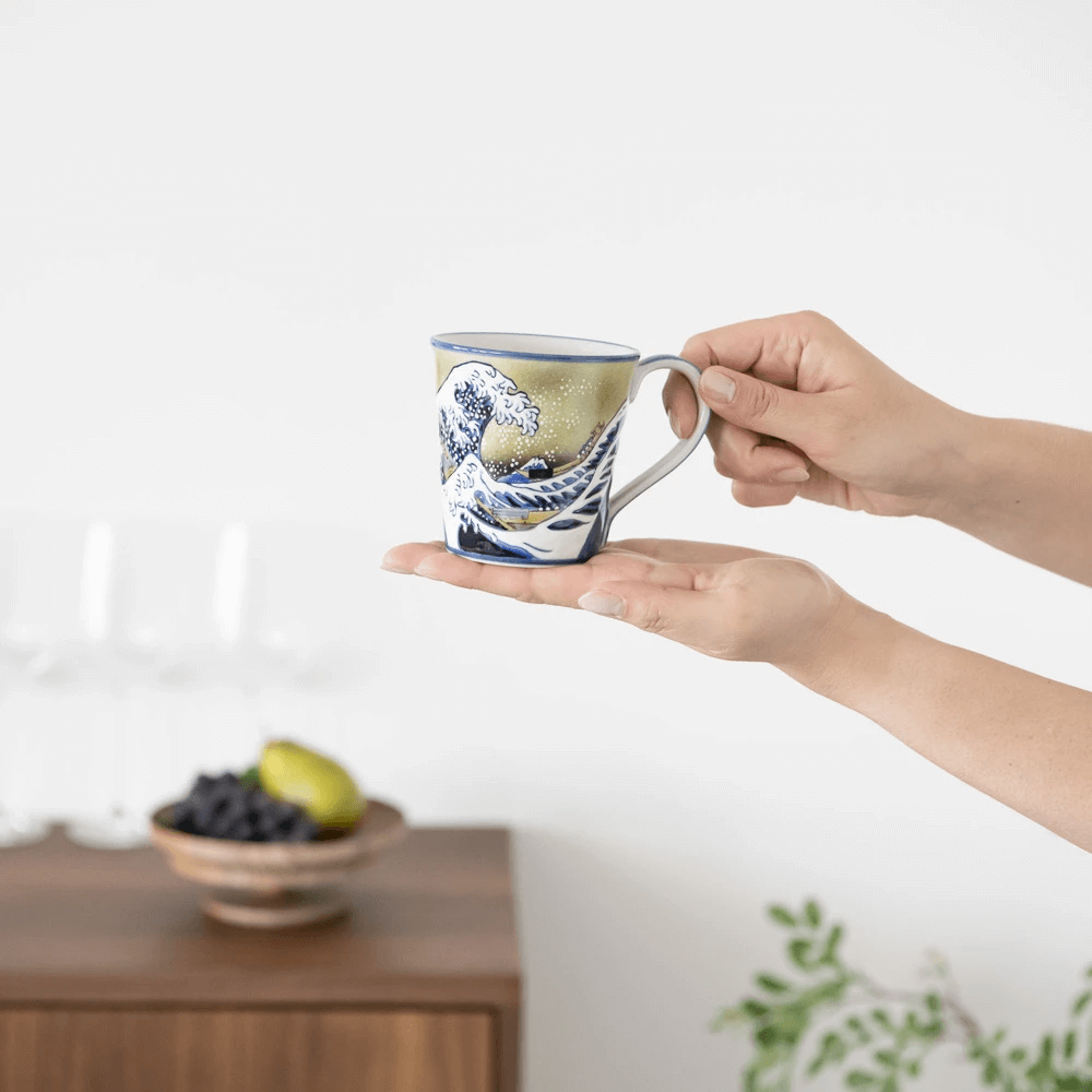 Musubi Japanese Tableware - hokusai the great wave mug