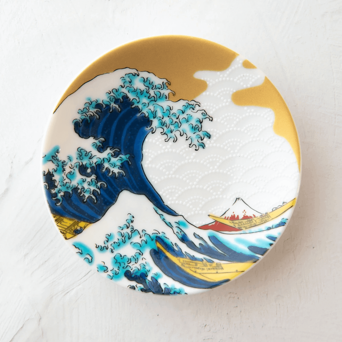 Musubi Japanese Tableware - hokusai kanagawa the great wave sauce plate