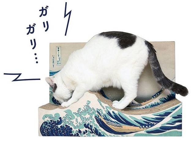 felissimo great wave cat scratcher - cat scratching