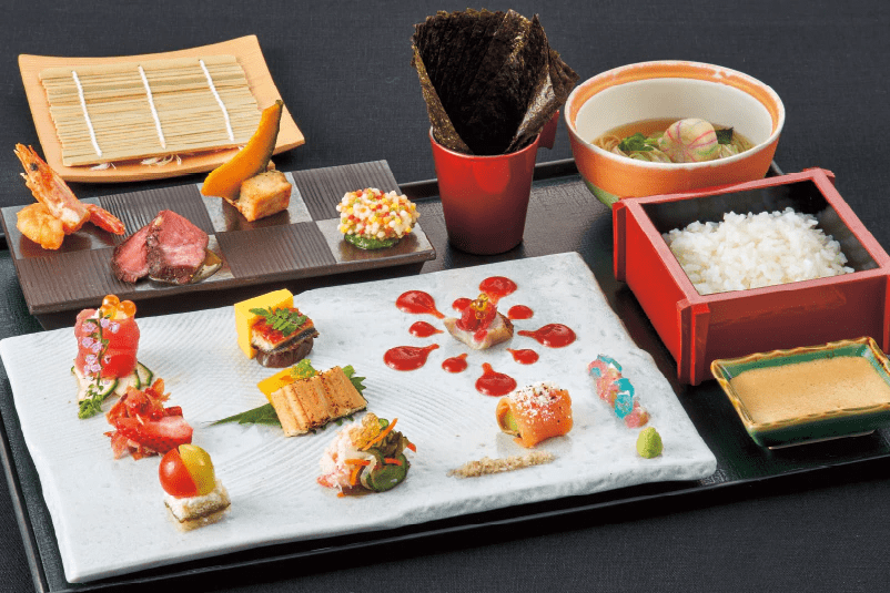 demon slayer restaurant - modern sushi set