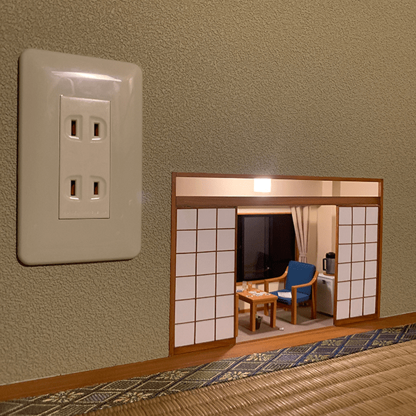 japanese miniature artist mozu - japanese-style room in wall