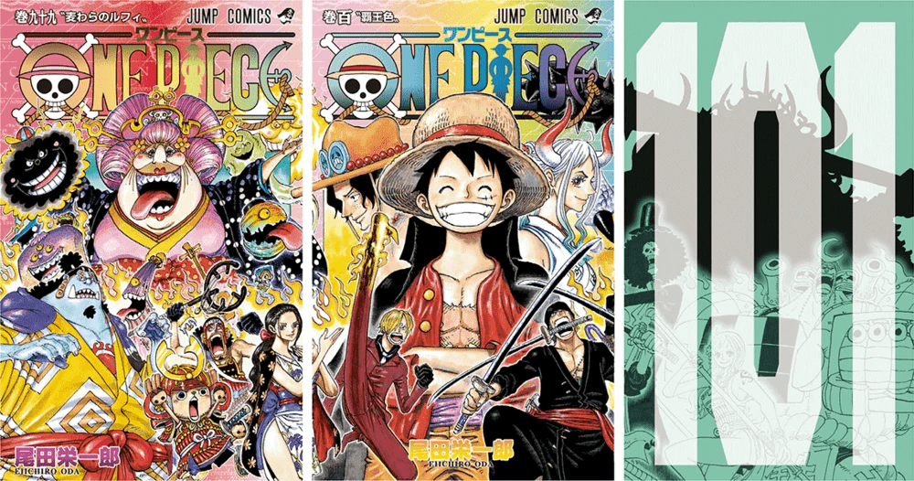 one piece manga 100th volume - volume cover spread