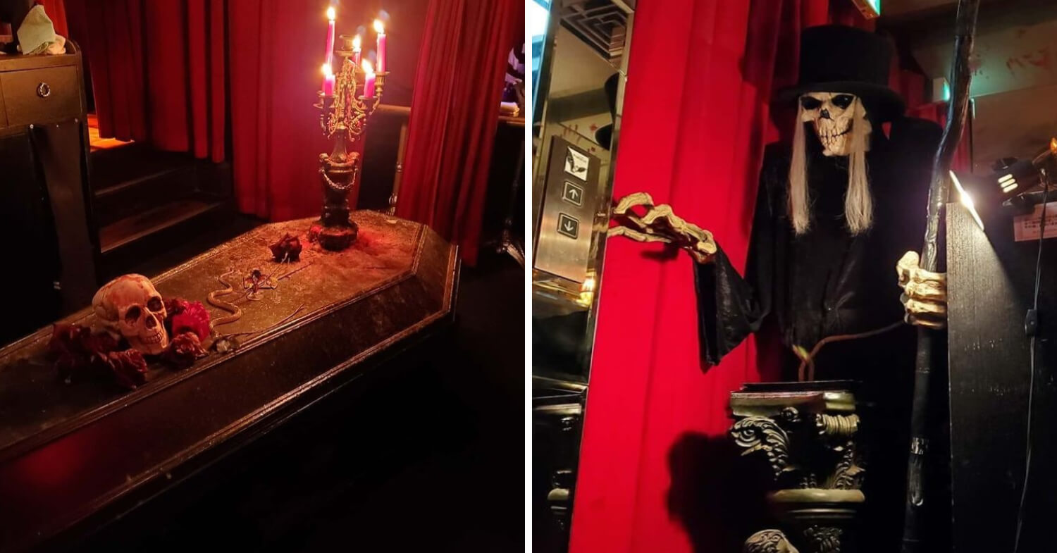 Vampire Cafe Ginza - coffin and skeleton