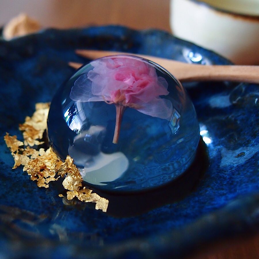 Wagashi - raindrop cake mizu shingen mochi