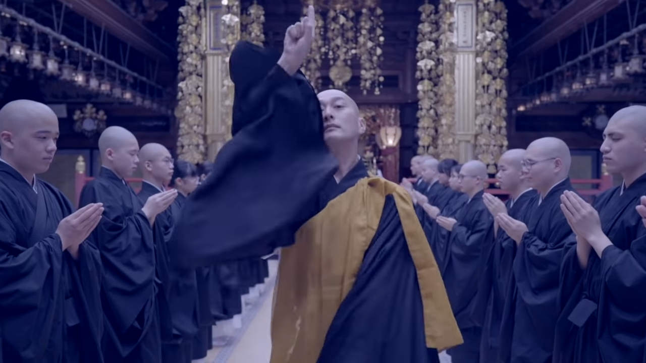 Japanese Monks Dance To EDM - monks dancing