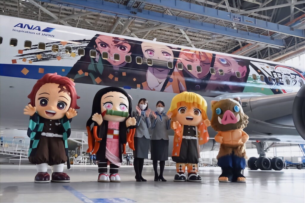 Demon Slayer inspired airplane in Japan thrills anime lovers