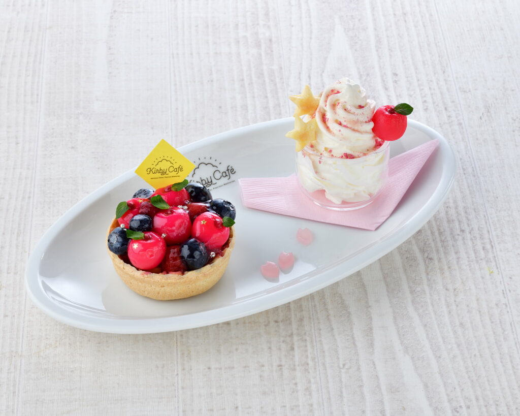 kirby cafe spring menu - cherry berry tart