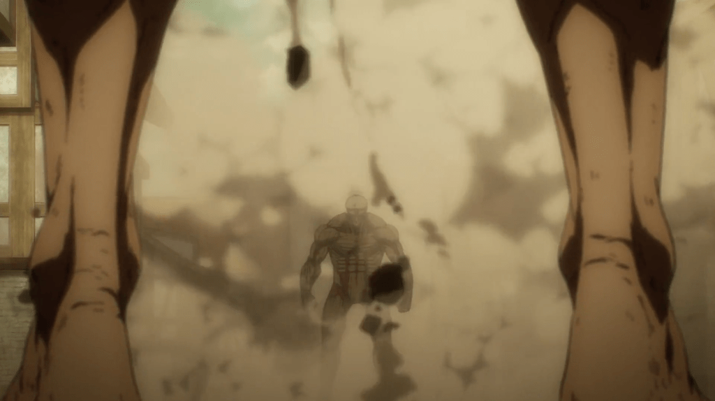Attack on Titan Final Season Part 2 - eren facing off with reiner