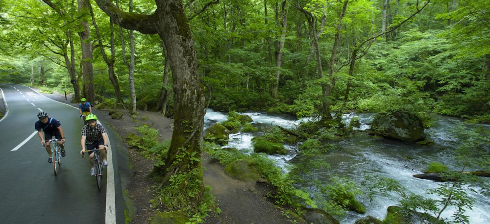 Cycling in Japan - towada oirase 