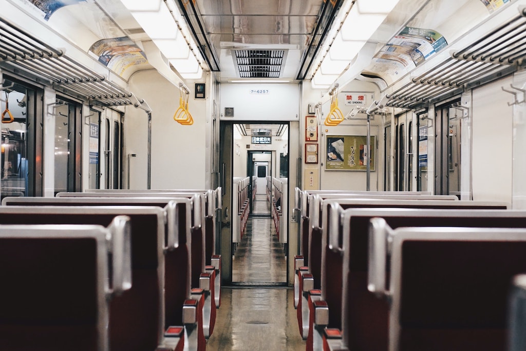 Travelling to Japan 2022 - interior of a train