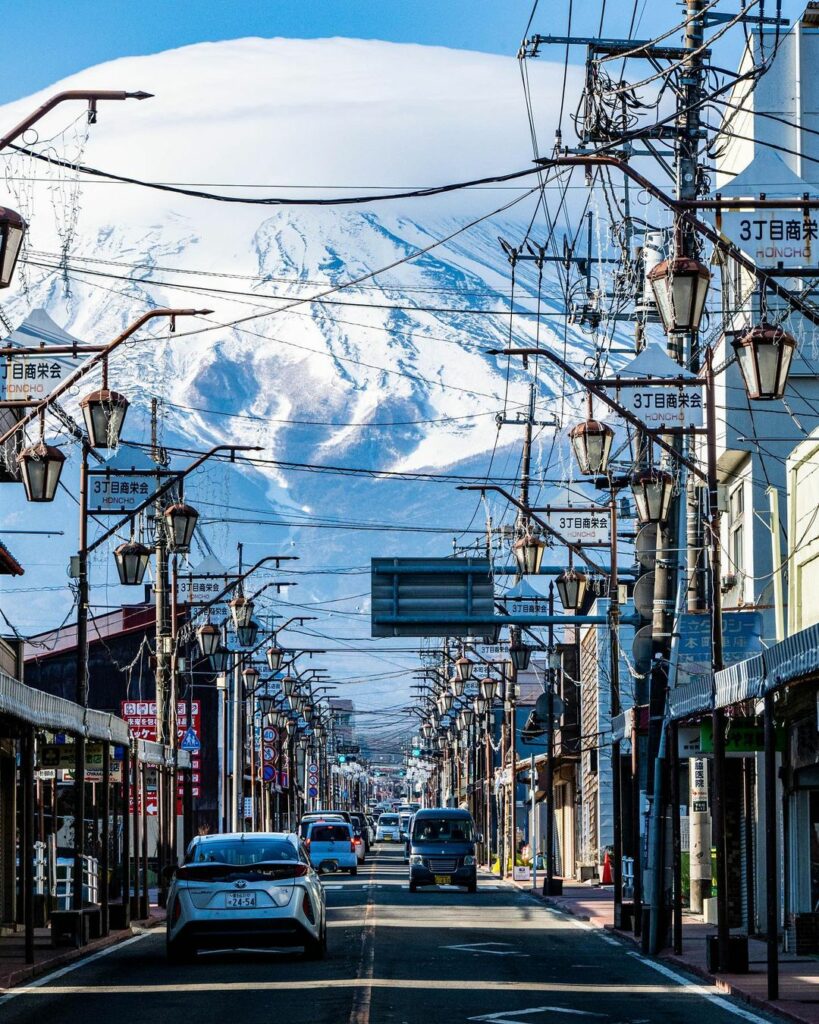 Fujiyoshida Honcho Street: Shopping Street With Looming Mount Fuji